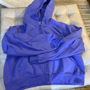 TNA cozy boyfriend cropped zip up hoodie